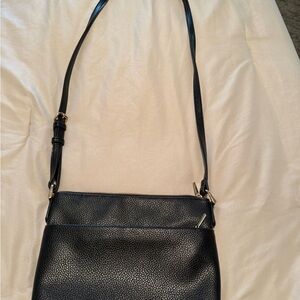 Elegant Black Leather Crossbody Bag
